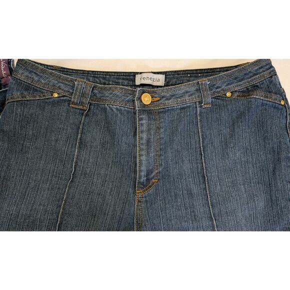 Venezia Bootcut Jeans Size 20 Plus Y2K Vintage Medium Wash Denim Front Seam - Picture 7 of 10